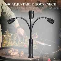 Lámpara de Trabajo LED con Cuello de Cisne de Aluminio OEM ODM, Impermeable IP55, 600 Lúmenes, con Zoom, Magnética, para Parrilla