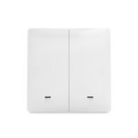 Sakelar Lampu WiFi SIXWGH Dual PC Smart Switch 2 Gang dengan Timer Smart Life dan Kontrol Suara Standar EU UK, Cocok untuk Penggunaan di Rumah