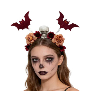 Diadema <span class=keywords><strong>de</strong></span> Murciélago con Flores para Disfraz <span class=keywords><strong>de</strong></span> Halloween, Unisex, Hecha a Mano, para Fiesta <span class=keywords><strong>de</strong></span> <span class=keywords><strong>Carnaval</strong></span>, Festival <span class=keywords><strong>de</strong></span> Fantasmas - Product Image 1