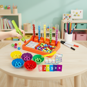 Giocattoli per Contare e Ordinare i Colori per Bambini, Giochi <span class=keywords><strong>Montessori</strong></span> per Attività di Apprendimento Prescolare e dell'Infanzia, Matematica STEM - Product Image 6