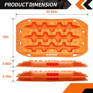 Мини-тракционные доски AMBITION для эвакуации внедорожников, гибкие фрикционные дорожки для песка, грязи, снега и монтажный комплект, оранжевые - Product Image 4