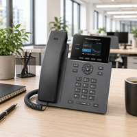 Téléphone IP HD de qualité opérateur Grandstream GRP2610P à 2 lignes, écran LCD couleur 2,4 pouces, 2 comptes SIP, PoE, VoIP d'entreprise, audio 5 voies