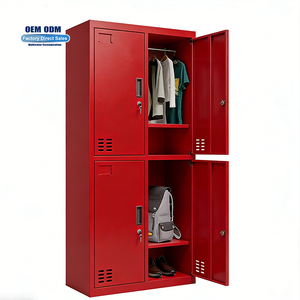 Armoire en acier moderne Bo Jiao, placard, armoire à 4 portes, montage facile pour appartement, meubles de maison, salle de sport, école, centre commercial - Product Image 1