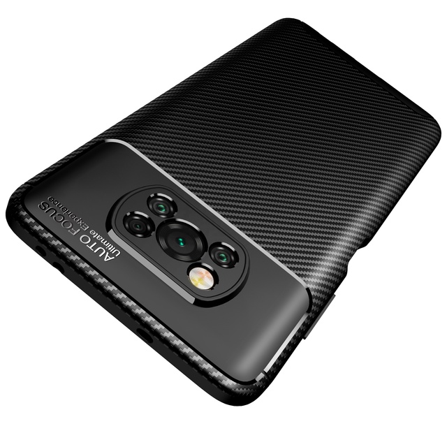 Good Quality Carbon Fiber Soft TPU Mobile Phone Case for Xiaomi POCO X3 NFC Hot Sales Product Back Cover Case for Xiaomi