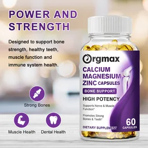 OEM 120 Pcs Calcium Magnesium Zinc With Vitamin D3 Softgel Capsule Bone Strength Supplement