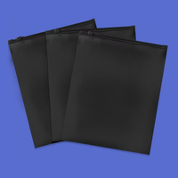 Sacs refermables à fermeture éclair CPE givrés noirs T-shirt à fermeture éclair auto-scellant en PVC PE personnalisé emballage de vêtements sac zip-lock mat en plastique