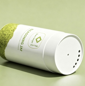 Conteneur à épices écologique en forme de cylindre, tube en carton kraft recyclable pour le sel, la poudre et les mini-emballages d'assaisonnements - Product Image 2