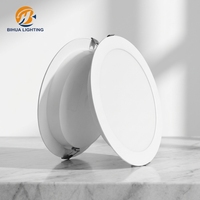 La couverture en plastique 5w 7w 11w 16w 22w de PC de forme ronde de lumens élevés a enfoncé le voyant mené par DOB