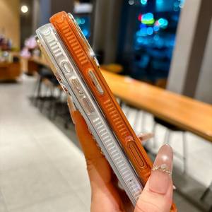 <span class=keywords><strong>Coque</strong></span> de téléphone antichoc à paillettes effet vague d'eau avec perles 3D et nœuds, motif <span class=keywords><strong>orange</strong></span> tendance, bracelet diamant pour <span class=keywords><strong>iPhone</strong></span> 17, 16, <span class=keywords><strong>11</strong></span> - Product Image 6