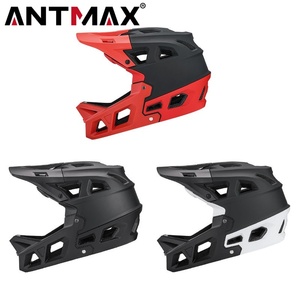 <span class=keywords><strong>Casco</strong></span> de bicicleta de montaña ANTMAX de color titanio ligero de cara completa <span class=keywords><strong>casco</strong></span> de Rayce juvenil con protector de barbilla <span class=keywords><strong>desmontable</strong></span> y visera - Product Image 6