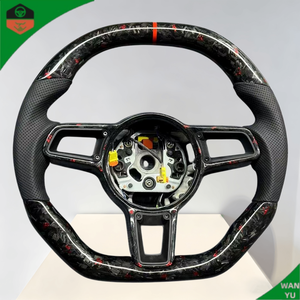Volante in Pelle Personalizzato per Porsche Cayenne, Panamera, <span class=keywords><strong>Taycan</strong></span>, Macan, 911, Volante per Auto Sportive - Product Image 2