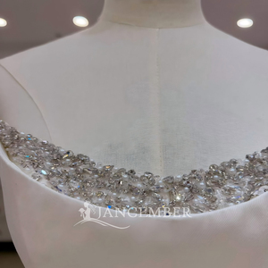 Lsjj159 Strapless Crystal Beaded Satin Ball Gown <b>Wedding</b> Dress Sparkling Luxurious Bridal Gown In Stock Jancember - Product Image 4