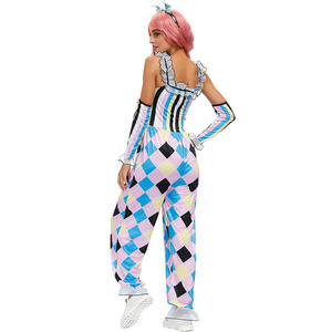 2025รูปแบบใหม่ของรูปเพชร Quenny ชุดสีชมพูตรงกับชุดบนเวทีละครสัตว์ชุดฮาโลวีนปารีส Costume.3ตัวตลกของผู้หญิง - Product Image 4