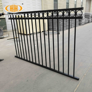 भारी शुल्क सुरक्षा जस्ती और पाउडर लेपित 6ft x 8ft फ्लैट शीर्ष <span class=keywords><strong>corten</strong></span> धातु धरना इस्पात बाड़ पैनलों - Product Image 5