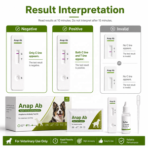 Kit de Prueba Rápida de Anticuerpos Anaplasma (Anap Ab) con Oro Coloidal para Detección de Enfermedades de Garrapatas en Perros Caninos - Product Image 6