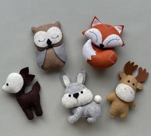 ตุ๊กตาผ้ากำมะหยี่รูปสัตว์ในป่าของเล่นตุ๊กตาหมีจิ้งจอกหมีน่ารัก - Product Image 3