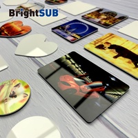 Aluminium de sublimation blanc brillant BrightSUB 1.0mm avec ébauches de réfrigérateur imprimables en métal magnétique pour image de transfert de chaleur