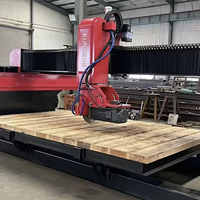 Scie à pont infrarouge intégrée CNC pour la découpe de pierres, granit, marbre, pierres tombales, formes spéciales, traitement de découpe multi-angles