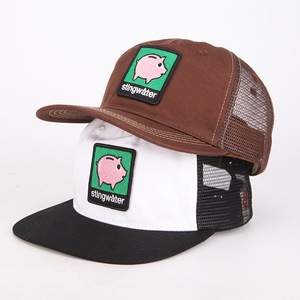 Tùy Chỉnh Riêng Của Bạn Logo Mens Lưới Gorras Thêu Vá Logo 5 Bảng Điều Chỉnh Da Lộn Mũ Bóng Chày Trucker Hat Tùy Chỉnh Thêu - Product Image 4