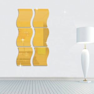 Wave <b>Mirror</b> Wall <b>Stickers</b> Home Decoration Diy Art Wave <b>Mirror</b> Wall <b>Stickers</b> Wall <b>Stickers</b> Home Decor Living Room <b>Mirror</b> - Product Image 3