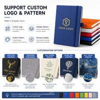 Carnet/Journal/Bloc-notes en carton personnalisé A5 A6 avec sangle élastique, impression offset, logo en relief, vente en gros
