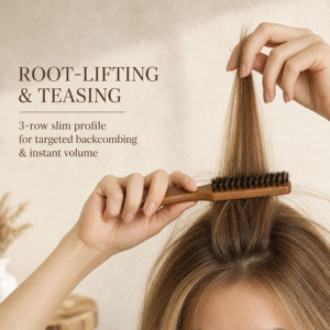 <span class=keywords><strong>Brosse</strong></span> <span class=keywords><strong>à</strong></span> raser en bois de hêtre avec poils de sanglier, manche court, <span class=keywords><strong>brosse</strong></span> démêlante pour cheveux - Product Image 5