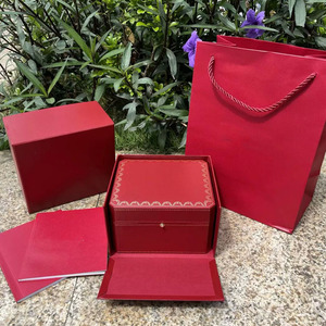 Wholesale Eco-Friendly Leather <b>Paper</b> Luxury watch Boxes Custom Brand <b>Red</b> Cardboard <b>Paper</b> watch Box with Logo - Product Image 3