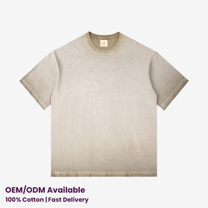 <span class=keywords><strong>Camiseta</strong></span> de Hombre de Alta Calidad con Logotipo Personalizado, Impresión Puff, 260 g/m², 100% Algodón, Estilo Vintage, Cuello Redondo, Oversize, Streetwear - Product Image 1