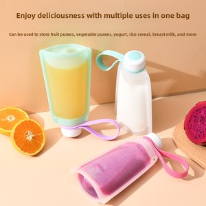 Bolsa de Silicona Plegable para Almacenar <span class=keywords><strong>Leche</strong></span> <span class=keywords><strong>Materna</strong></span>, Bolsa para Refrigerar Puré de Frutas y <span class=keywords><strong>Cereal</strong></span> de Arroz para Bebés - Product Image 2