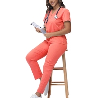 Ensemble de tenues d'infirmière tissées personnalisées unisexe avec poches, style jogger élégant pour le personnel de santé, détection d'aiguilles, en stock