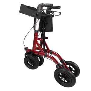 シート付き全地形対応歩行器、10インチ前輪ゴムタイヤ、コンパクト折りたたみ式、高齢者向け空気入りタイヤ歩行器 - Product Image 3