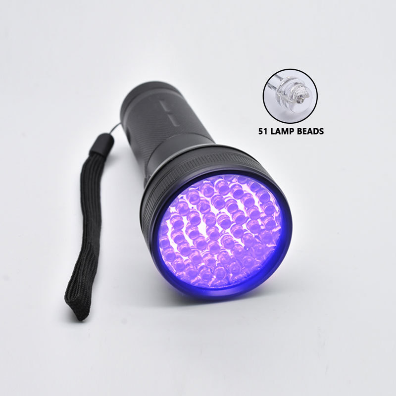 OEM 395nm 365nm 51LED фонарик, ручной УФ-фонарик, светодиодный УФ-фонарик