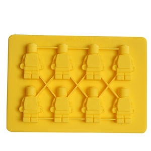 DIY ليغو الروبوتات سلسلة 8 تجويف سيليكون مستطيل شكل كعكة الخبز أدوات خبز قالب كعك تزيين - Product Image 2