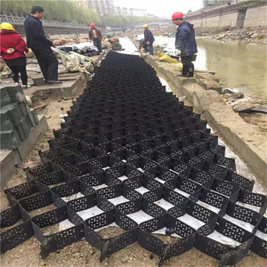 Nhà Máy Giá thấp màu đen mịn HDPE 100mm-654mm thấm pavers geocell sỏi lưới để kiểm soát xói mòn và tường chắn - Product Image 4