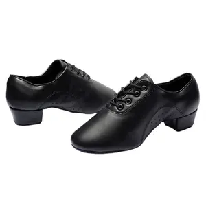 Boys Dance Shoes Men PU Leather Latin Dance Shoes