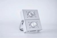 Projecteur LED COB extérieur haute puissance IP66 avec lentille en verre, angle de faisceau réglable, télécommande pour tunnels, rues et poteaux hauts