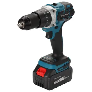 18 Volt. Elektrische 13Mm Cordless Tool Borstelloze Klopboormachine Hamer Boor Schroevendraaier Koppel Boor