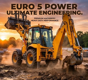 Chargeuse-pelleteuse robuste YCMG avec chargeur frontal et excavateur arrière Euro 5, machine de chantier pour la construction et l'agriculture - Product Image 1