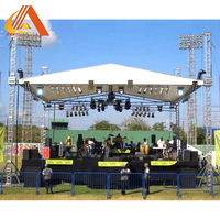 Cabina de DJ de 300x300 mm, Estructura de Aluminio Fácil de Instalar, Soporte para Telón de Fondo para Bodas, Estructura de Truss para Ferias Comerciales y Fiestas