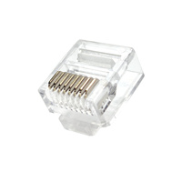 Earu RJ45 8P8C connecteur de corps court à sertir, plaqué or, câble réseau modulaire, Ethernet LAN, connexion non blindée