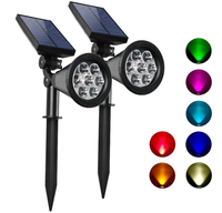 Usine 3 Watts RVB Réglable Jardin Suspendu Capteur De Lumière Lampe Solaire pour Pelouse Extérieure Enterré Lumières Solaire Spot Led