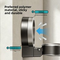 Nouveau support pliable pour sèche-cheveux à ventouse en plastique 2026, sans perçage, pour salle de bain et toilettes