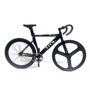 Vélo à pignon fixe à vitesse unique avec cadre en alliage d'aluminium 700C blanc/gris/jaune/noir, entièrement amorti - Product Image 4