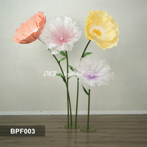 Flores Gigantes Multicolores, Flores Artificiales de Papel Amarillo, Soporte para Flores para Decoración de Bodas y Hogar - Product Image 2