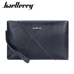 กระเป๋าคลัทช์ผู้ชายแบรนด์ Baellerry หนัง PU ความจุขนาดใหญ่ กระเป๋าถือสำหรับเดินทางธุรกิจ พร้อมซิป สีพื้น สีดำ สีกาแฟ - Product Image 5