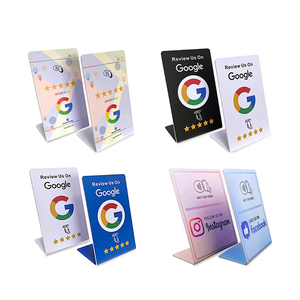 NFC <span class=keywords><strong>Google</strong></span> xem xét đứng QR mã Acrylic hiển thị đứng mini tag RFID ISO cho doanh nghiệp đánh giá khách sạn 860-960MHz - Product Image 5