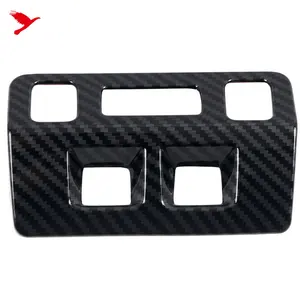 For Subaru WRX, STi 2015 2016 2017 2018 2019 Car Accessories Headlight Switch Buttons Cover Trim ABS Carbon Fiber Grain 1pc