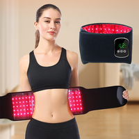 Ceinture de luminothérapie rouge sans fil rechargeable avec logo personnalisé, 660 nm 850 nm, pour soulager les douleurs lombaires et abdominales, avec chaleur et vibrations