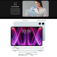 Teclast T60 Plus 4G LTE Tablet PC 6GB + 128GB 12 pouces Android 14 Laptop Wifi Business Tablet PC Support Dual SIM Tablets
