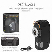 18650 grande batterie Rechargeable Mini poche Camping en plein air randonnée ARC briquet LED porte-clés Flash lumière